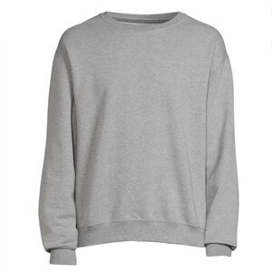 Athletic Works Men's XL Fleece Crewneck Sweatshirt NWT Gray Heather Relaxed Fit